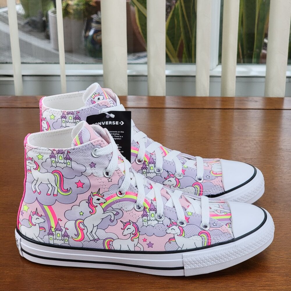 Converse Kids Unicorn Sneakers - Pink and White - Picture 2 of 12